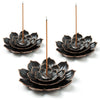 GARMOLY Incense Burner, Incense Holder for Sticks, Brass Lotus Incense Stick Holder and Detachable Ash Catcher