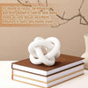 Yalikop 3 Link Wood Knot Decor Rustic Home Décor Accents Hand Carved Coffee Table Decoration, Boho Chain Link Decoration, Modern Shelf, Rustic Objects for Home Living Room Bedroom(White)