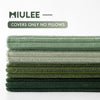 MIULEE Boho Farmhouse Sage Green Throw Pillow Covers 18x18 Inch Set of 4 Mordern Nordic Cushion Covers Soft Corduroy Spring Home Decor for Couch Bed Sofa Living Room Forest Green