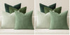 MIULEE Boho Farmhouse Sage Green Throw Pillow Covers 18x18 Inch Set of 4 Mordern Nordic Cushion Covers Soft Corduroy Spring Home Decor for Couch Bed Sofa Living Room Forest Green