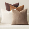 MIULEE Boho Farmhouse Sage Green Throw Pillow Covers 18x18 Inch Set of 4 Mordern Nordic Cushion Covers Soft Corduroy Spring Home Decor for Couch Bed Sofa Living Room Forest Green